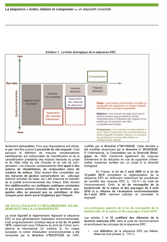 Le bilan écologique de la séquence ERC. Source : Théma, CGDD