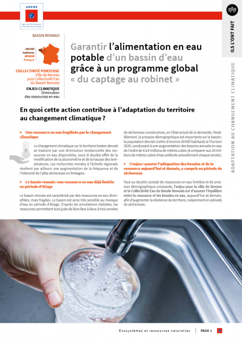 Garantir l’alimentation en eau potable d’un bassin d’eau grâce à un programme global « du captage au robinet »