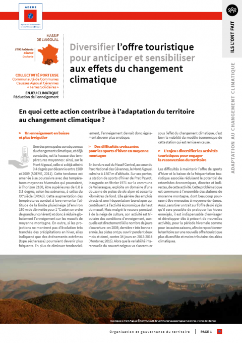 Diversifier l’offre touristique pour anticiper et sensibiliser aux effets du changement climatique