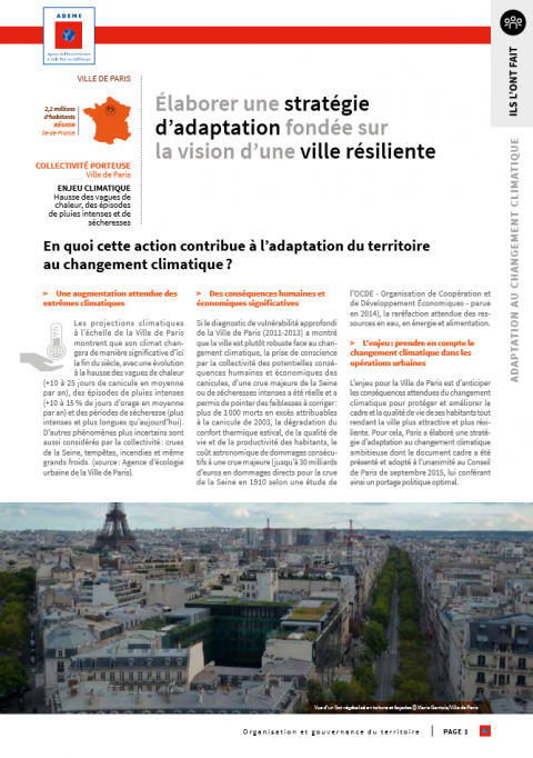 Élaborer une stratégie d’adaptation fondée sur la vision d’une ville résiliente