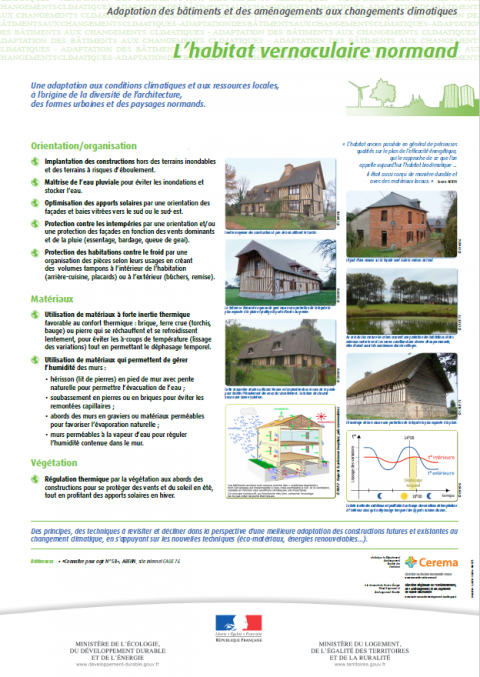 Adaptation des bâtiments et des aménagements aux changements climatiques : L’habitat vernaculaire normand
