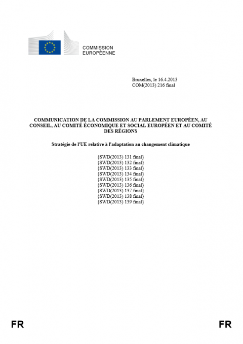 Stratégie de l'UE relative à l'adaptation au changement climatique