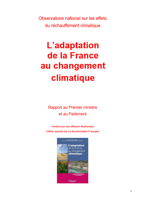 L'adaptation de la France au changement climatique