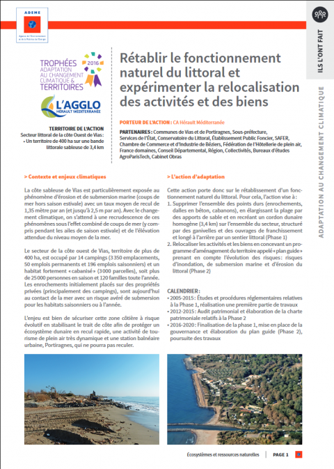 Rétablir le fonctionnement naturel du littoral et expérimenter la relocalisation des activités et des biens