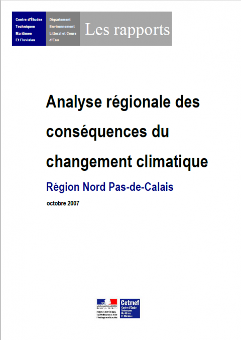 Analyse régionale des conséquences du changement climatique : Région Nord Pas-de-Calais
