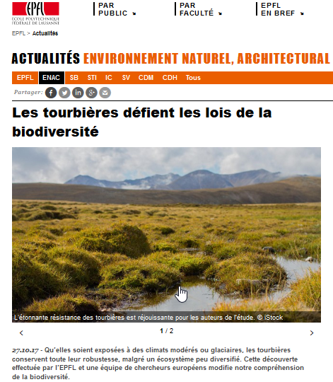 Les tourbières défient les lois de la biodiversité