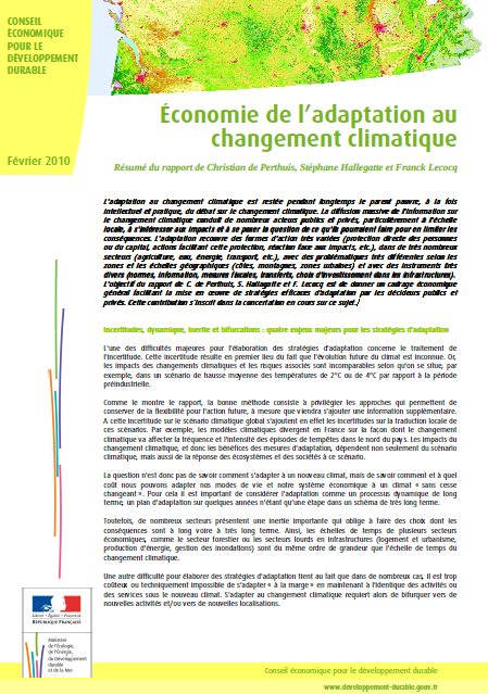 Économie de l’adaptation au changement climatique