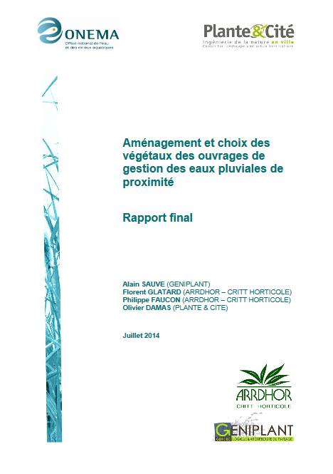 Aménagement et choix des végétaux des ouvrages de gestion des eaux pluviales de proximité