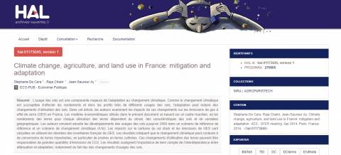 Climate change, agriculture, and land use in France: mitigation and adaptation