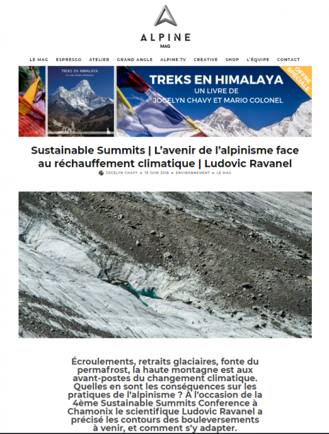 Sustainable Summits - L’avenir de l’alpinisme face au réchauffement climatique