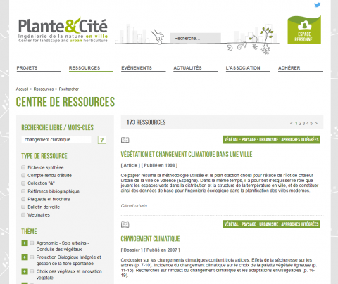 Centre de ressources - Plante & Cité