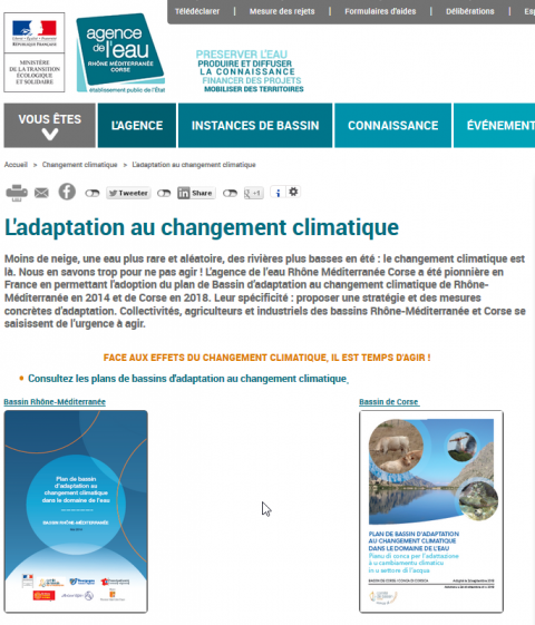 Eau et changement climatique : adaptons nous