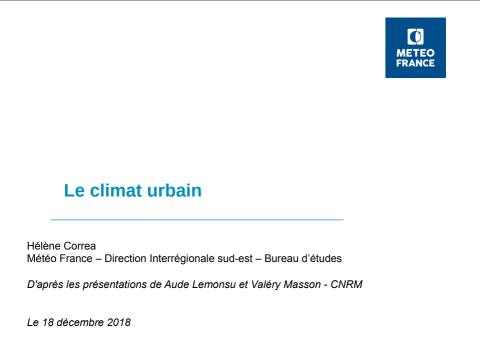 Le climat urbain