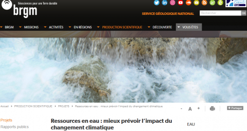 Ressources en eau : mieux prévoir l’impact du changement climatique | BRGM