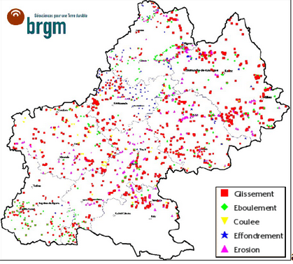 Evaluation de l'impact du changement climatique sur l'aléa "mouvement de terrain