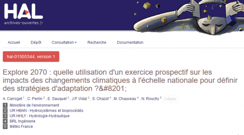 Explore 2070 : quelle utilisation d'un exercice prospectif sur les impacts des changements climatiques à l'échelle nationale pour définir des stratégies d'adaptation