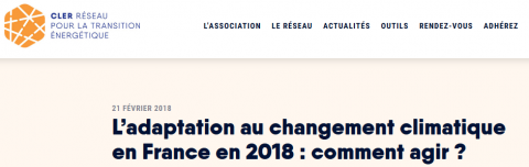 L’adaptation au changement climatique en France en 2018 : comment agir ?