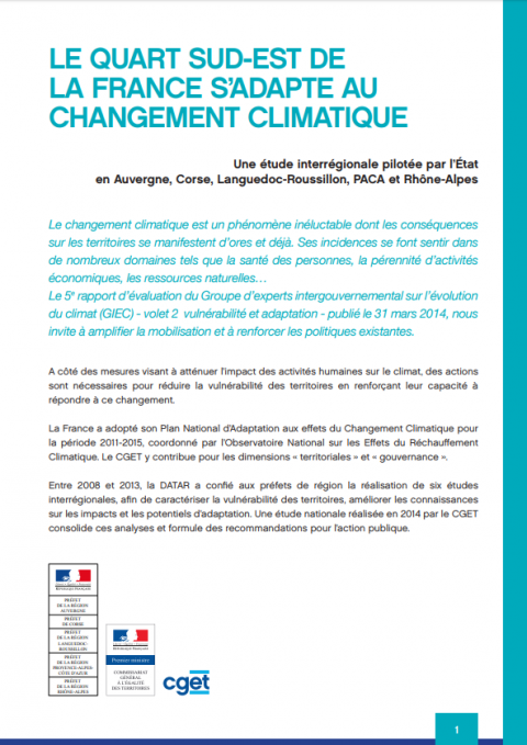 Le quart Sud-Est de la France s'adapte au changement climatique
