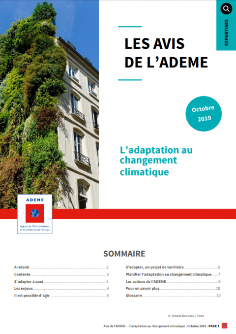 Avis de l’ADEME sur l’adaptation au changement climatique