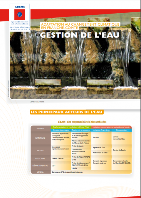 Adaptation au changement climatique en Bourgogne Franche-Comté : Gestion de l’eau