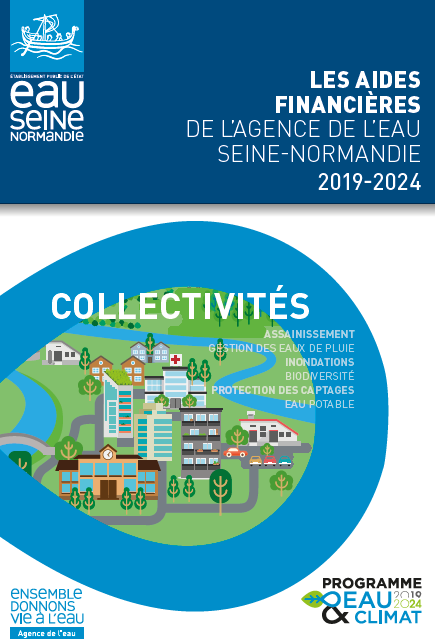 Couverture du guide Les aides financières de l'agence de l'eau Seine-Normandie 2019-2024