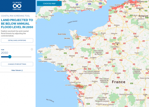 Visualisation des risques littoraux